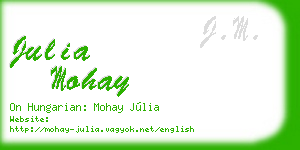 julia mohay business card